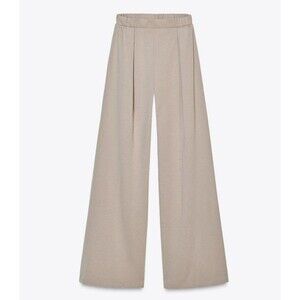 ZARA Wide straight Leg Pants Size Small US S/ Mex 26 khaki soft light pants